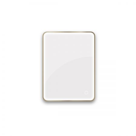 Oltens Nordlis lustro 60x80 cm prostokątne z oświetleniem od tyłu z matą grzewczą mosiądz szczotkowany 64119510