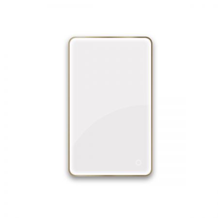Oltens Nordlis lustro 60x100 cm prostokątne z oświetleniem od tyłu z matą grzewczą mosiądz szczotkowany 64120510