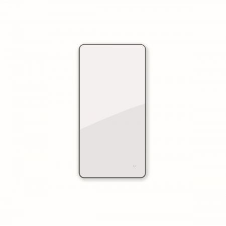 Oltens Nordlis 60x120 cm rechteckiger Spiegel mit LED-Beleuchtung und Klarglas-System, schwarz 64121300
