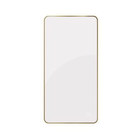Oltens Nordlis lustro 60x120 cm prostokątne z oświetleniem od tyłu z matą grzewczą mosiądz szczotkowany 64121510