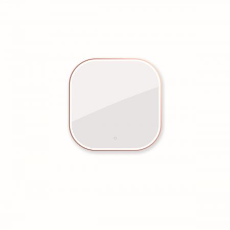 Oltens Nordlis mirror 80x80 cm, square with LED lighting and Klarglas system, brushed copper 64122610