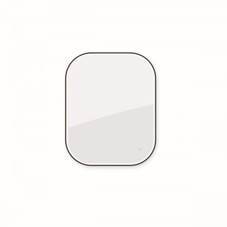Oltens Nordlis mirror 80x100 cm, rectangular with LED lighting and Klarglas system, black 64124300