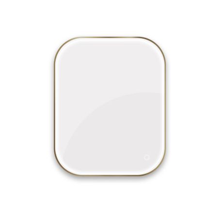 Oltens Nordlis mirror 80x100 cm, rectangular with LED lighting and Klarglas system, brushed brass 64124510