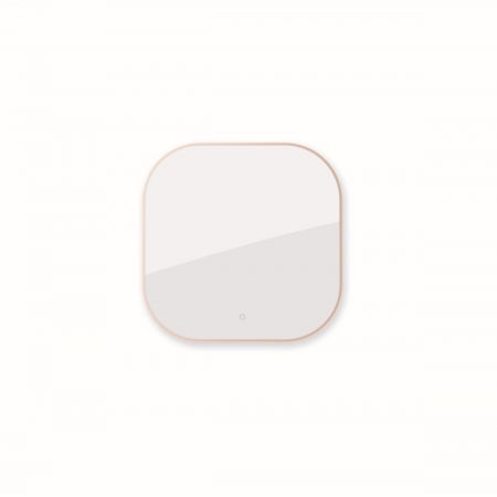 Oltens Nordlis mirror 80x80 cm, square with LED lighting and Klarglas system, brushed copper 64125610
