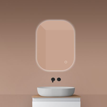 Oltens Nordlis mirror 60x80 cm, rectangular with LED lighting and Klarglas system 64126000