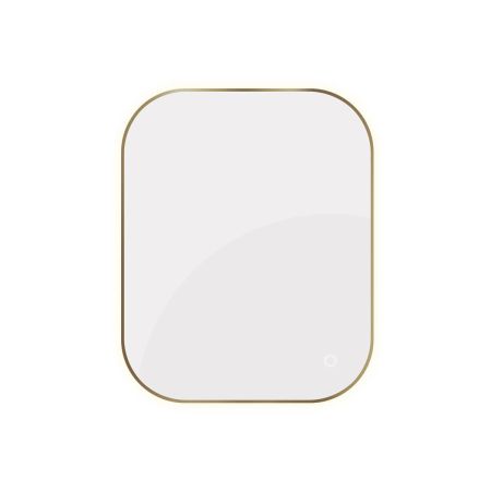 Oltens Nordlis mirror 80x100 cm, rectangular with LED lighting and Klarglas system, brushed brass 64127510