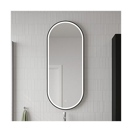 Oltens Nordlis mirror 50x120 cm, oval with LED lighting and Klarglas system 64104300