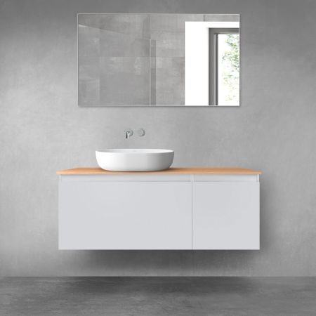 Oltens Vernal zestaw mebli łazienkowych 120 cm z blatem szary mat/dąb 68252700