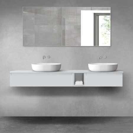 Oltens Vernal bathroom furniture set 180  cm with countertop, matte grey 68657700