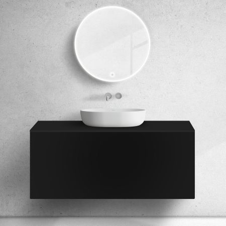Oltens Lun szafka podumywalkowa 120 cm czarny mat 60035300