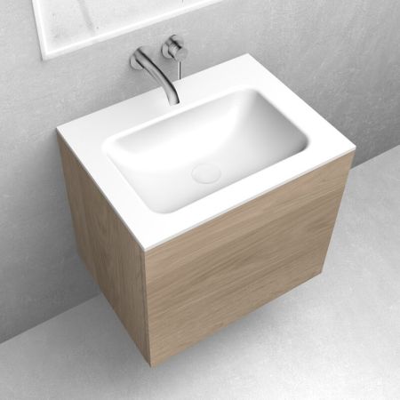 Oltens Kalla cabinet wash basin 60x46 cm LavaForm, glossy white 40207000