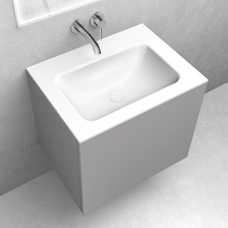 Oltens Kalla cabinet wash basin 60x46 cm LavaForm, matte white 40207900