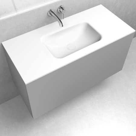 Oltens Kalla cabinet wash basin 100x46 cm LavaForm, matte white 40211900