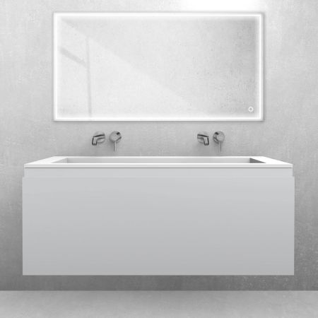 Oltens Vernal set: 120 cm vanity unit with Stila LavaForm washbasin in matt grey/matt white 68828700