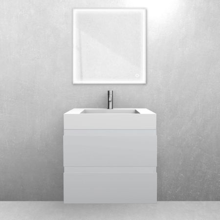 Oltens Vernal set: 60 cm vanity unit with Stila LavaForm washbasin – gloss white/matt white 68840700