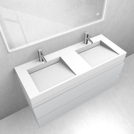 Oltens Vernal set: 120 cm vanity unit with Stila LavaForm washbasin in matt grey/matt white 68849700