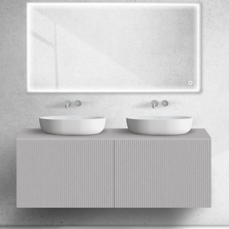 Oltens Lun Rila set: 140 cm grooved vanity unit with cashmere worktop 68884900