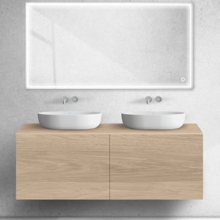 Oltens Lun set: 140 cm vanity unit with oak worktop 68885060