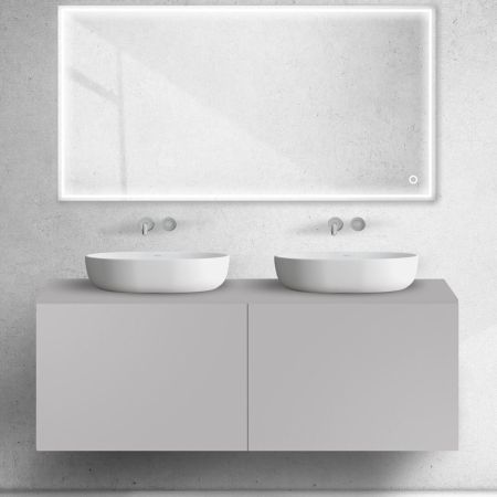 Oltens Lun-Set: Waschtischunterschrank 140 cm mit Waschtischplatte „Kashmir“ 68885900