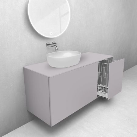 Oltens Lun zestaw mebli łazienkowych 120 cm z blatem i koszem cargo kaszmir 68903900