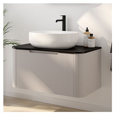 Oltens Hamnes bathroom furniture set 80 cm with countertop, white/cashmere 68671900