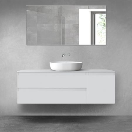 Oltens Vernal bathroom furniture set 140 cm with countertop, matte grey 68262700