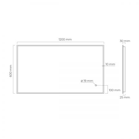 Oltens Nordlis zrcadlo 60x120 cm obdélníkový s osvětlením a systémem Klarglas, zlatá 64112800