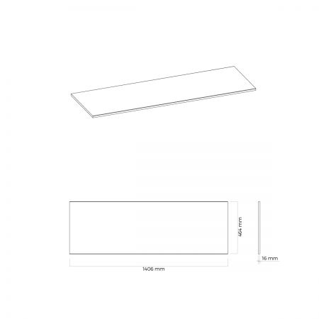 Oltens Vernal deska na skříňku 140 cm, slim, dub 63011060