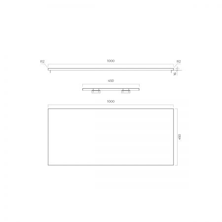 Oltens Lun blat naszafkowy 100 cm biały mat 63026000