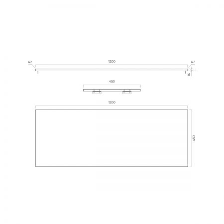 Oltens Lun blat naszafkowy 120 cm biały mat 63027000