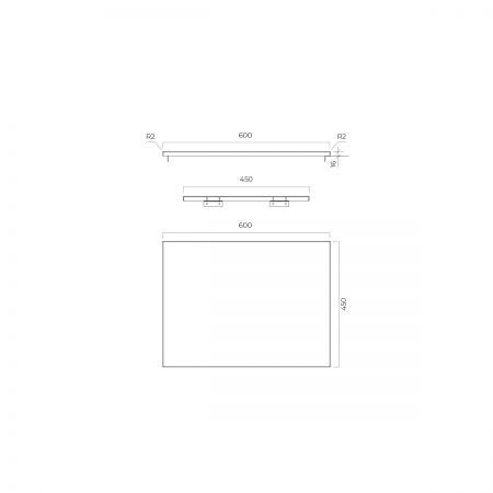 Oltens Lun blat naszafkowy 60 cm biały mat 63024000
