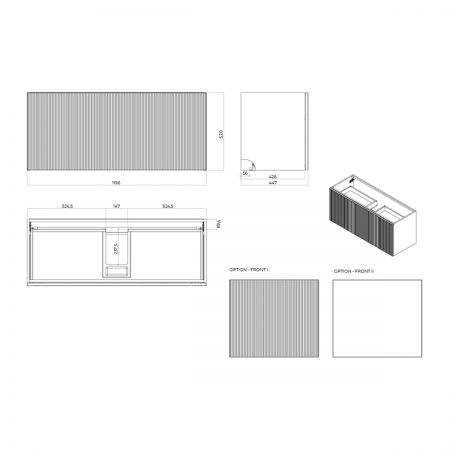 Oltens Lun szafka podumywalkowa 120 cm dąb 60035060