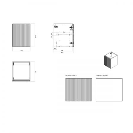 Zestaw Oltens Lun szafka podumywalkowa 60 cm z blatem czarny mat 68730300
