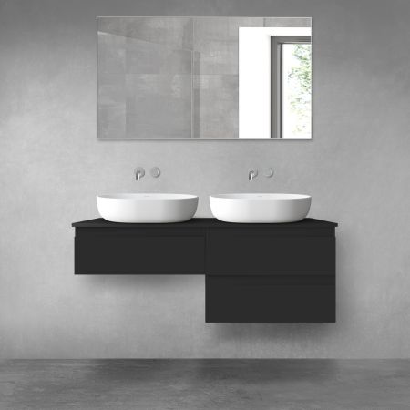 Oltens Vernal sada koupelnového nábytku 120 cm s horní deskou, matná černá 68234300