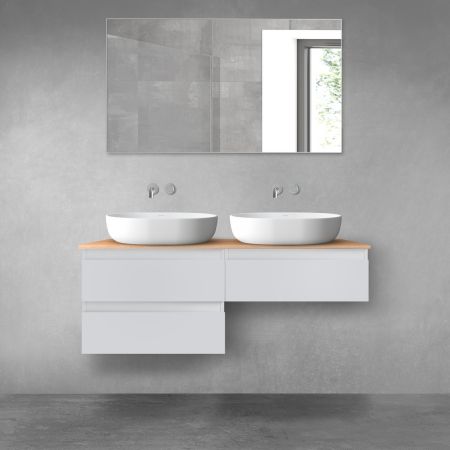 Oltens Vernal bathroom furniture set 120 cm with countertop, matte grey/oak 68235700