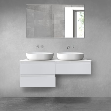 Oltens Vernal sada koupelnového nábytku 120 cm s horní deskou, matná šedá/lesklá bílá 68236700