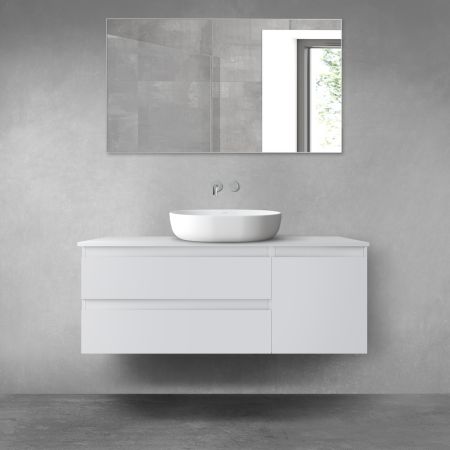 Oltens Vernal bathroom furniture set 120 cm with countertop, matte grey 68209700