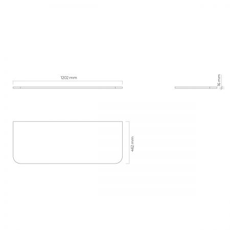 Oltens Hamnes sada koupelnového nábytku 120 cm s horní deskou, dub 68677060