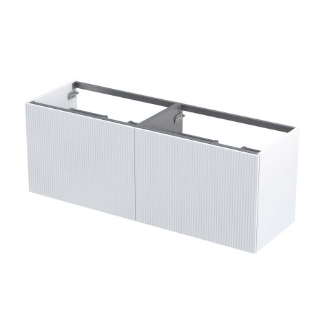 Oltens Lun Rila set: 140 cm grooved vanity unit with matt white worktop 68884000
