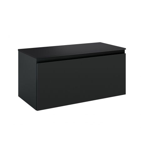 Oltens Vernal wall-mounted base unit 100 cm with countertop, matte black 68105300