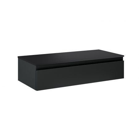 Oltens Vernal wall-mounted base unit 100 cm with countertop, matte black 68102300