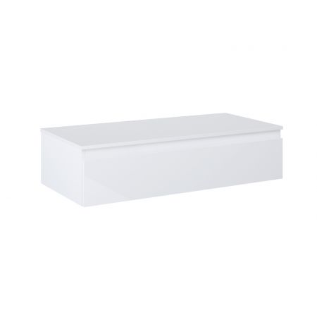 Oltens Vernal wall-mounted base unit 100 cm with countertop, white gloss 68102000