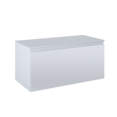 Oltens Vernal Waschbeckenunterschrank wandhängend 100 cm mit Waschbeckenplatte grau matt 68105700