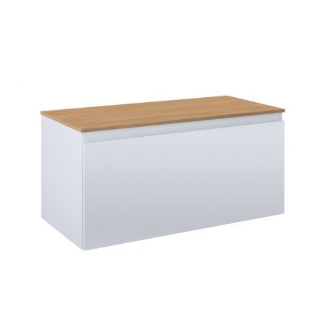 Oltens Vernal závěsná umyvadlová skříňka 100 cm s deskou, matná šedá/dub 68113700