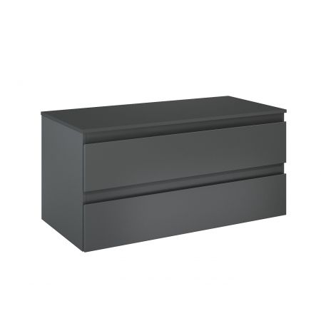 Oltens Vernal wall-mounted base unit 100 cm with countertop, matte graphite 68117400