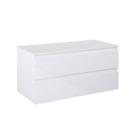 Oltens Vernal závěsná umyvadlová skříňka 100 cm s deskou, lesklá bílá 68117000
