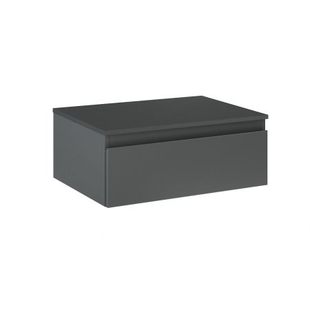 Oltens Vernal wall-mounted base unit 60 cm with countertop, matte graphite 68100400