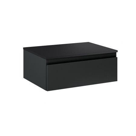 Oltens Vernal závěsná umyvadlová skříňka 60 cm s deskou, matná černá 68100300