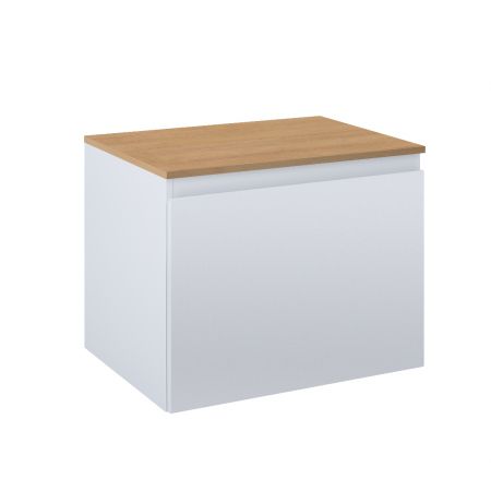 Oltens Vernal wall-mounted base unit 60 cm with countertop, matte grey/oak 68111700