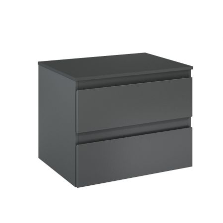 Oltens Vernal wall-mounted base unit 60 cm with countertop, matte graphite 68115400